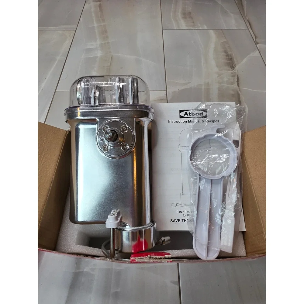 Atbod 5-in-1 Pasta Maker Attachment for KitchenAid Stand Mixer Stainless B2 - Picture 14 of 16
